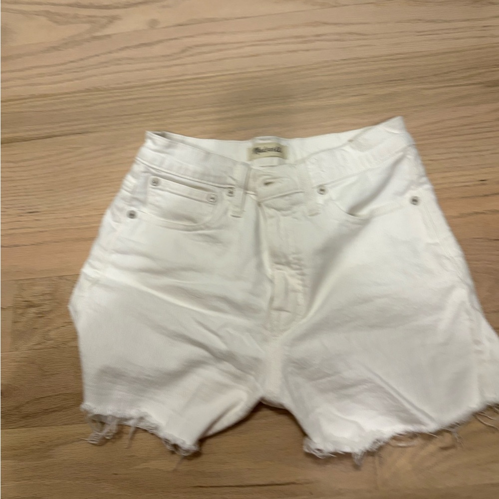 Madewell White Jean Shorts